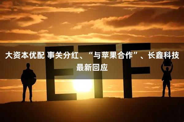 大资本优配 事关分红、“与苹果合作”、长鑫科技最新回应